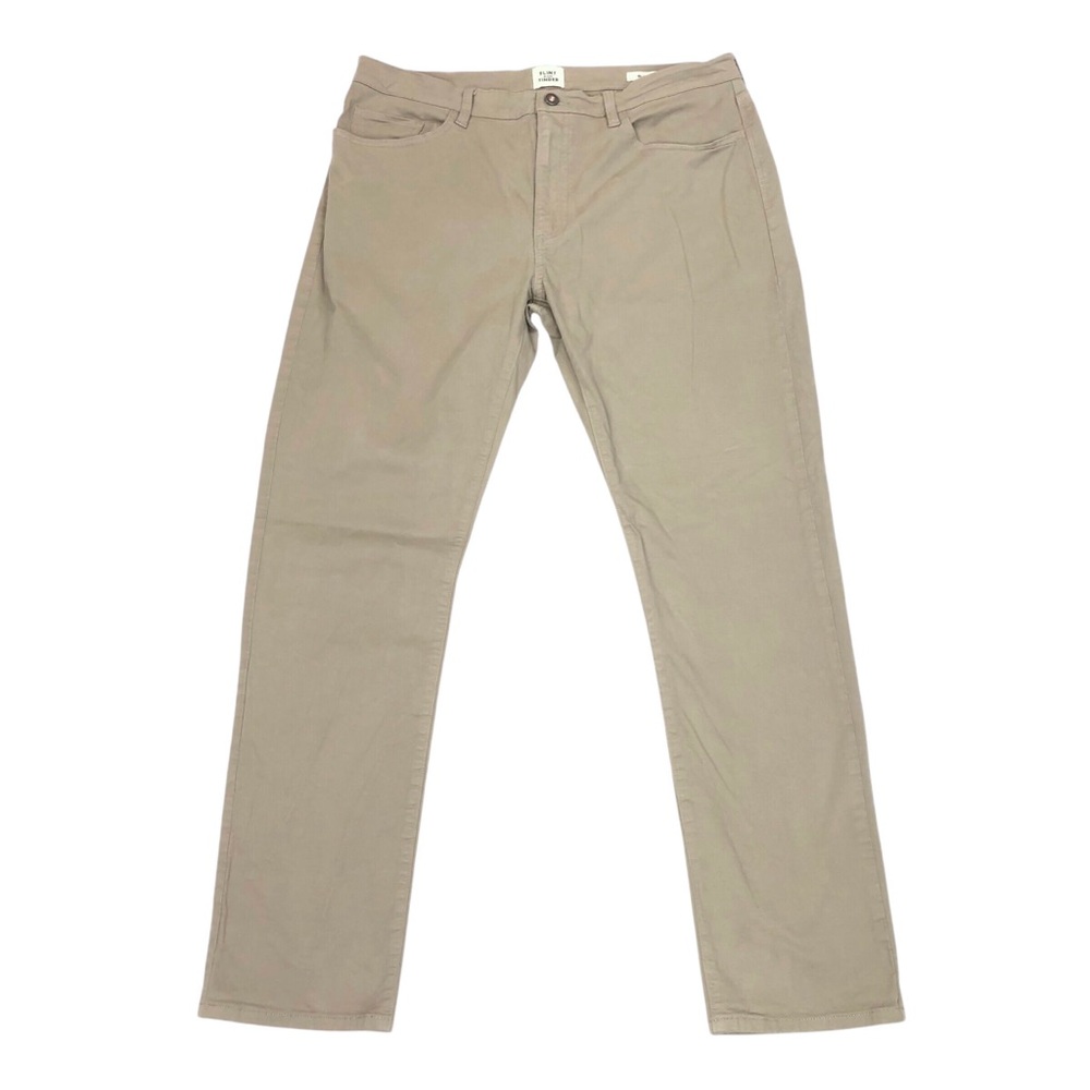 Flint And Tinder 365 5-Pocket Pant Size 36 36X31 Tapered Legs Khaki ALTERED